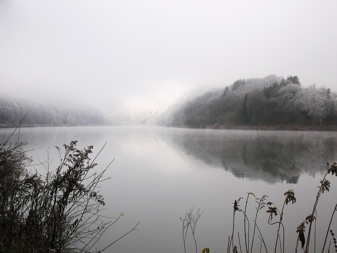 river saar winter free photo