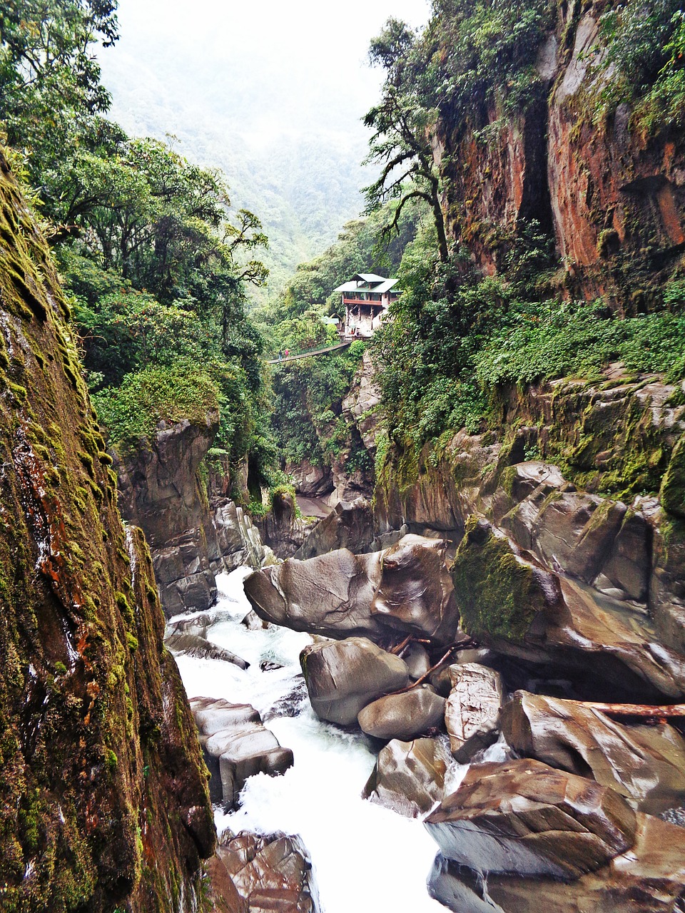 river waterfalls ecuador free photo