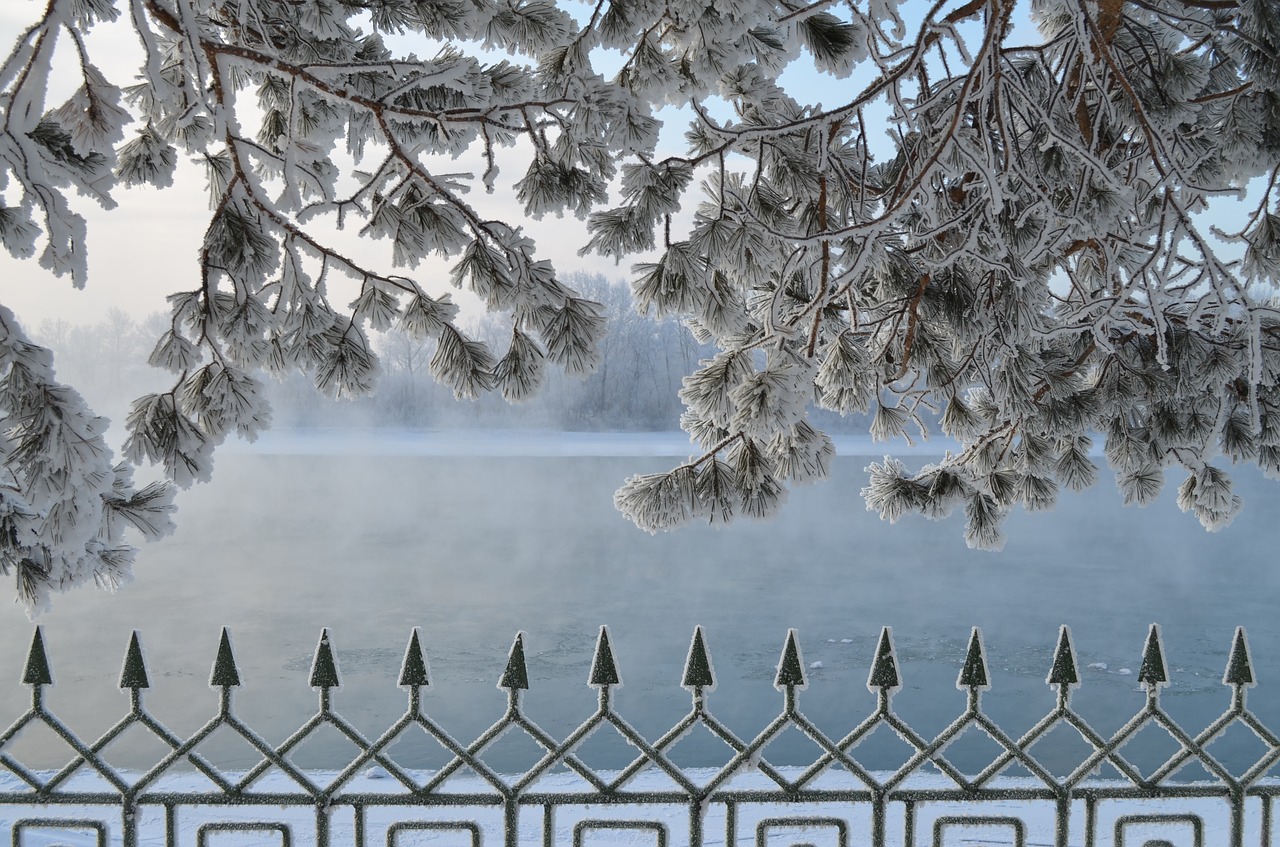 river winter siberia free photo