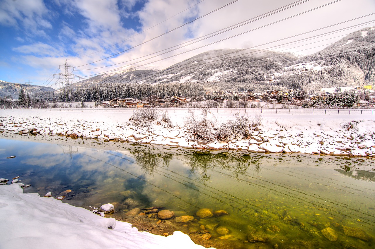river austria winter free photo
