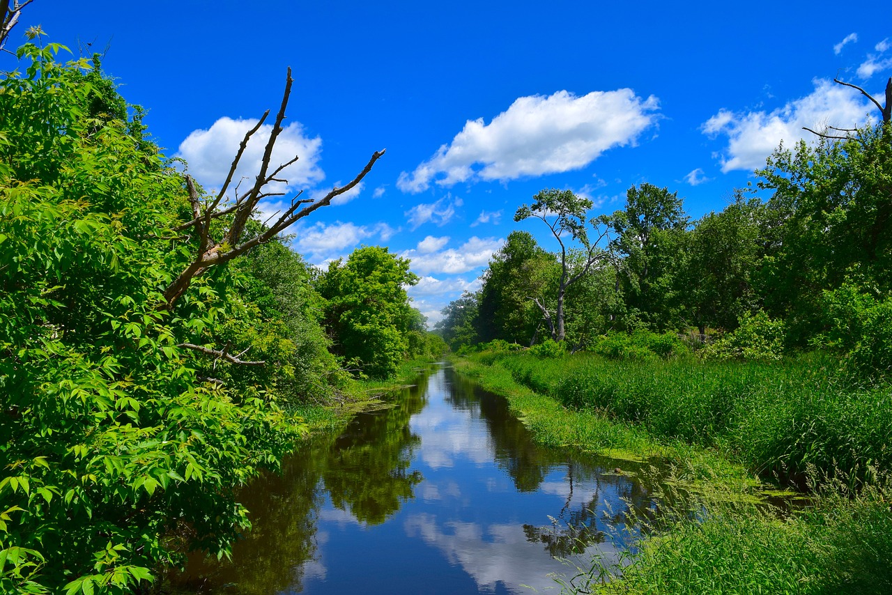 river clouds sky free photo