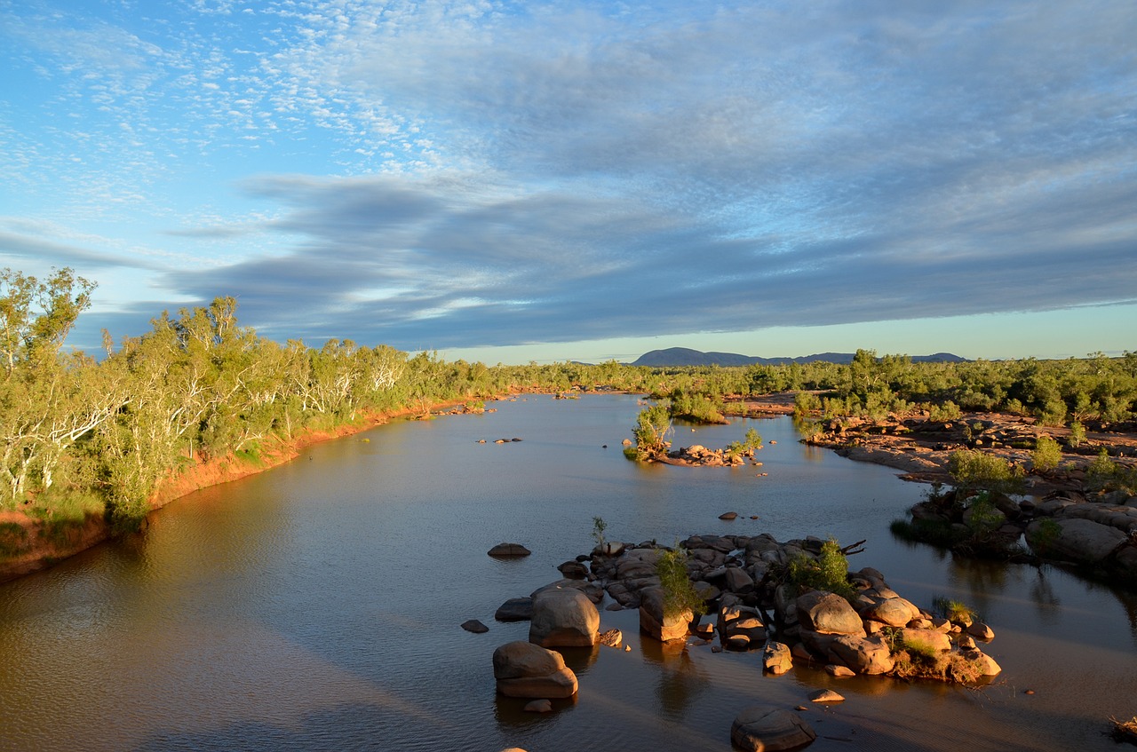 river sunset sunlight free photo