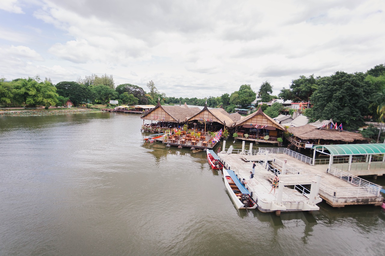 river restaurant travel free photo