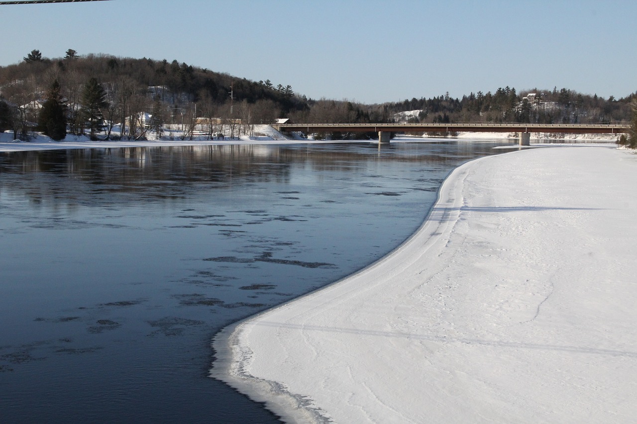 river canada bridge free photo