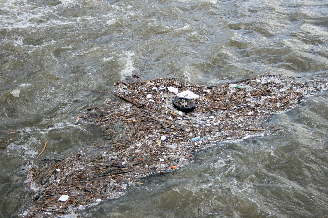 river water garbage free photo