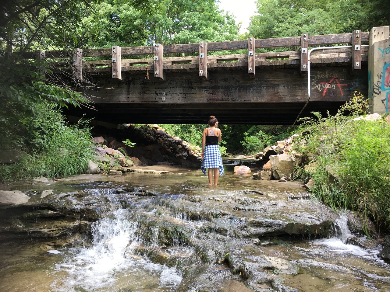 river girl water free photo