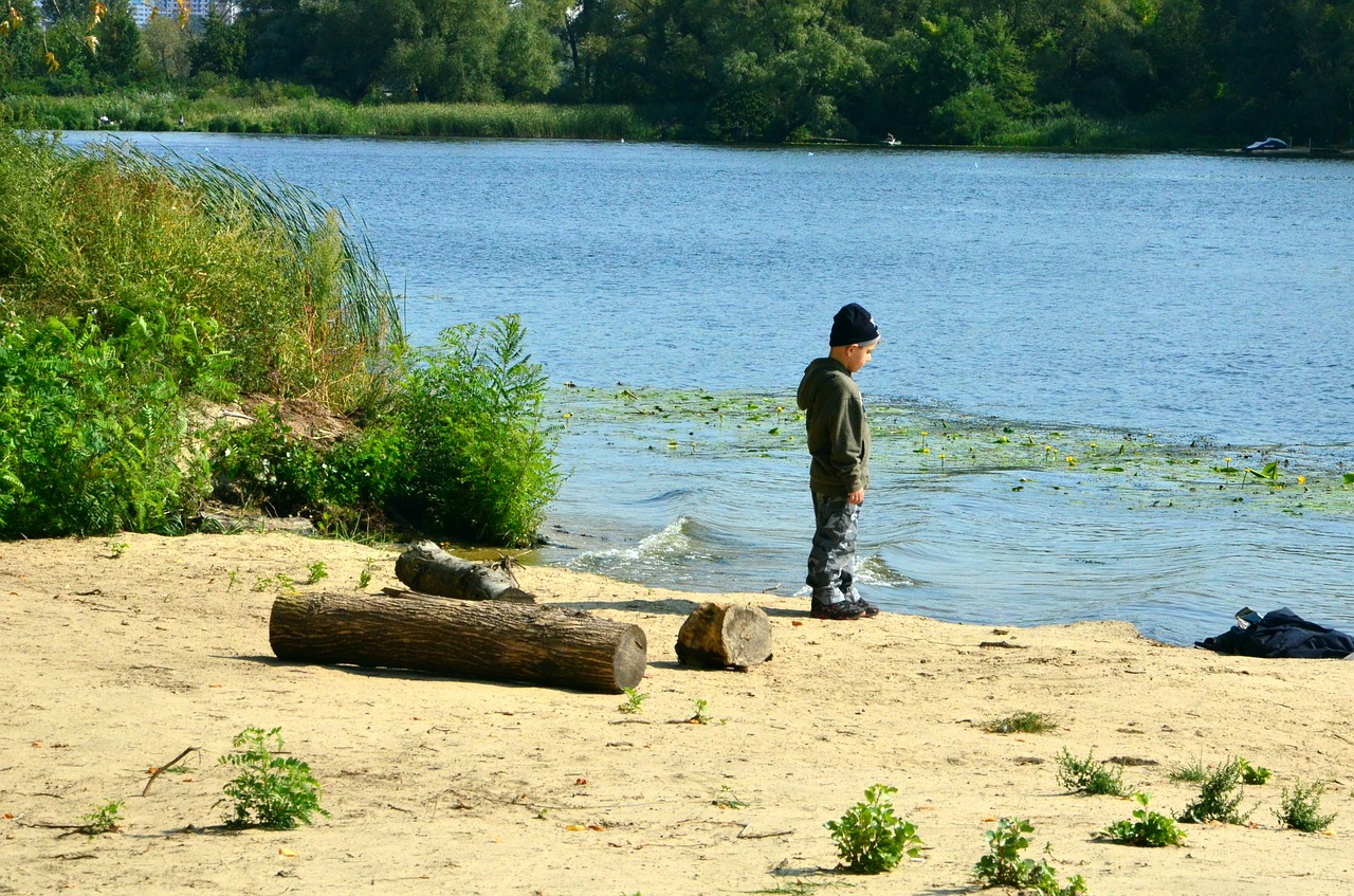 river boy beach free photo