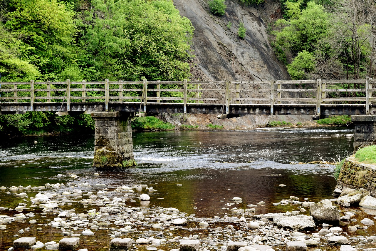 river bridge stones free photo