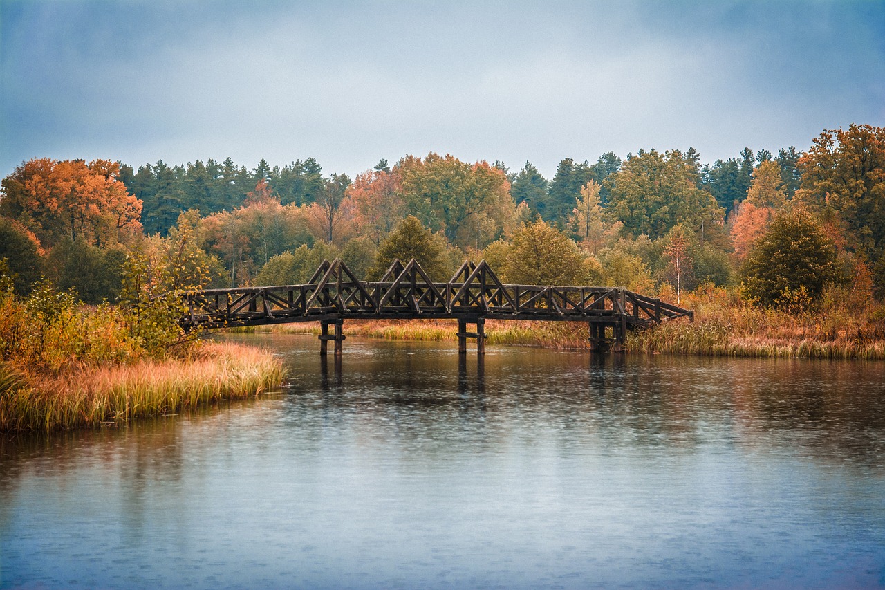 river bridge landscape free photo