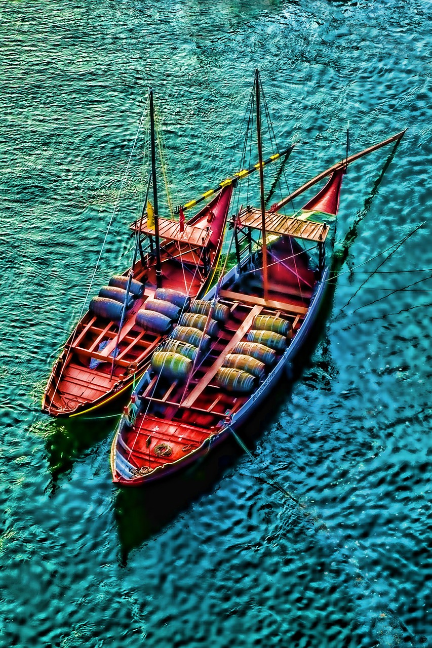 river porto boats free photo