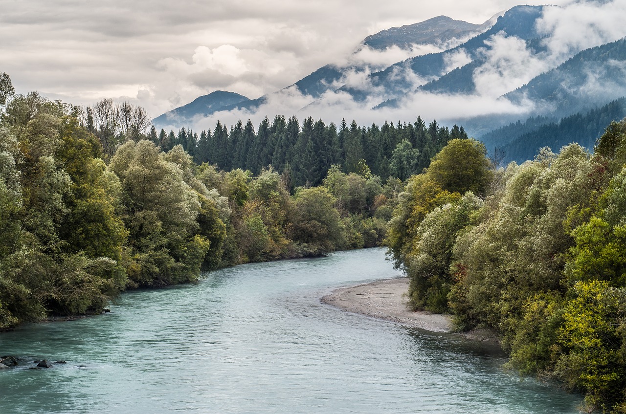 river  mountains  the alps free photo