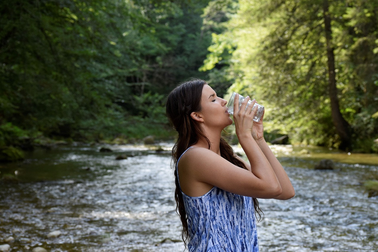 river  water  woman free photo