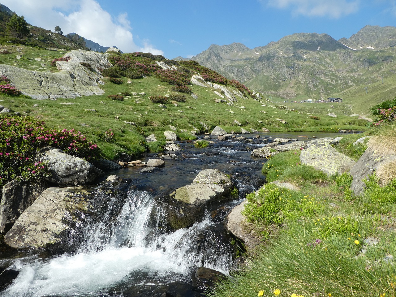 river  mountain  andorra free photo