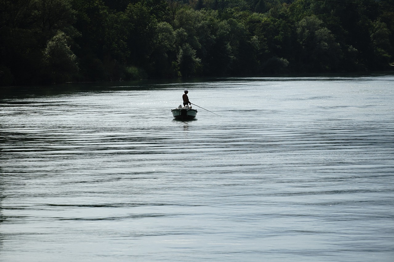river  boat  fishing free photo