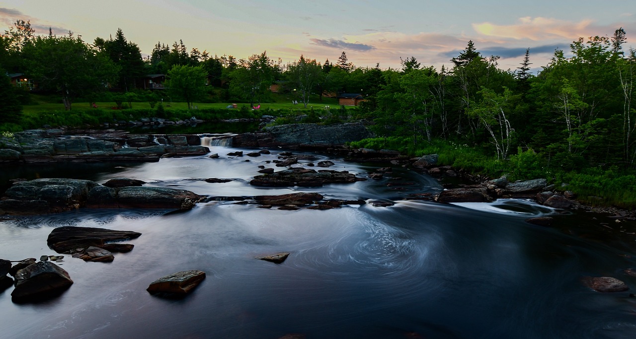 river  twilight  landscape free photo