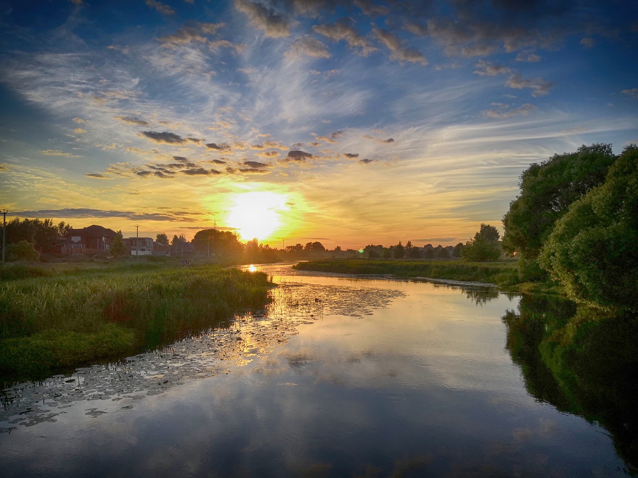 river  tranquility  sunset free photo