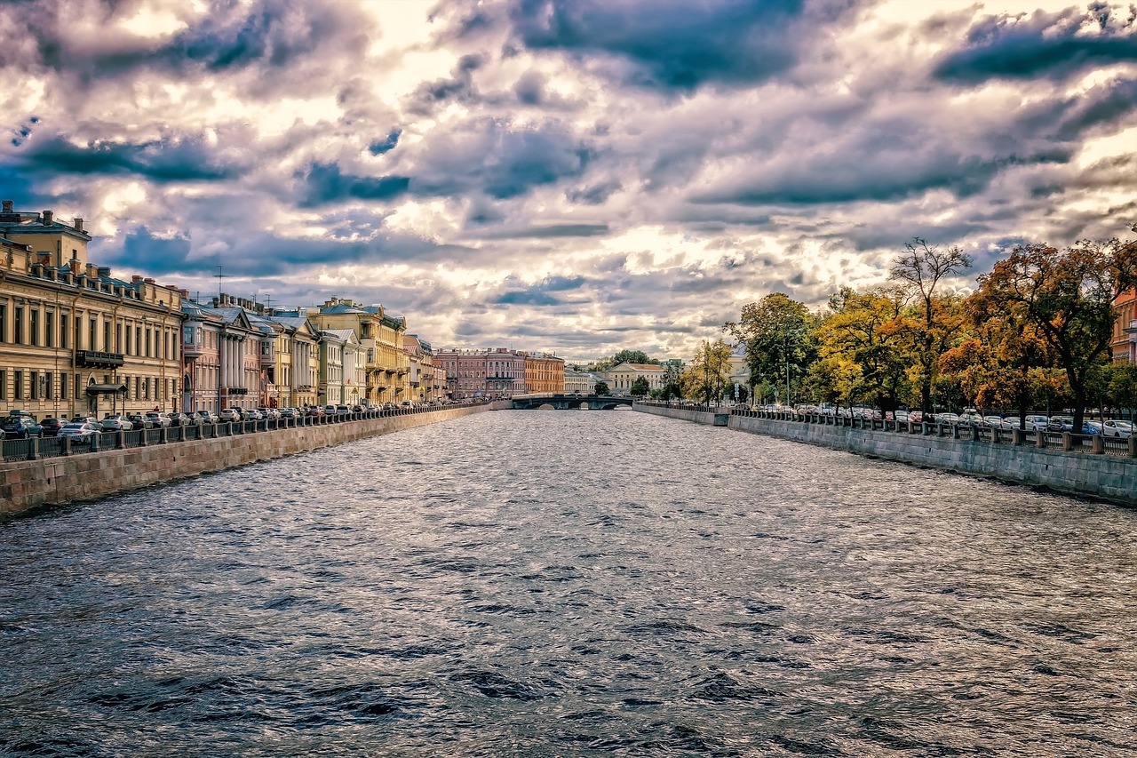 river  channel  st petersburg free photo