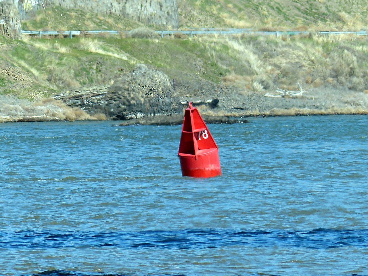 river buoy water free photo