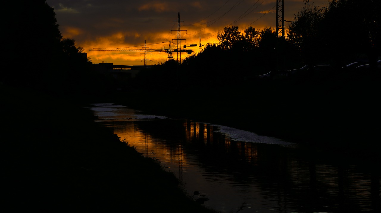 river  sunset  twilight free photo