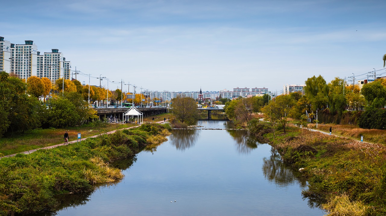 river  gwangju  city free photo