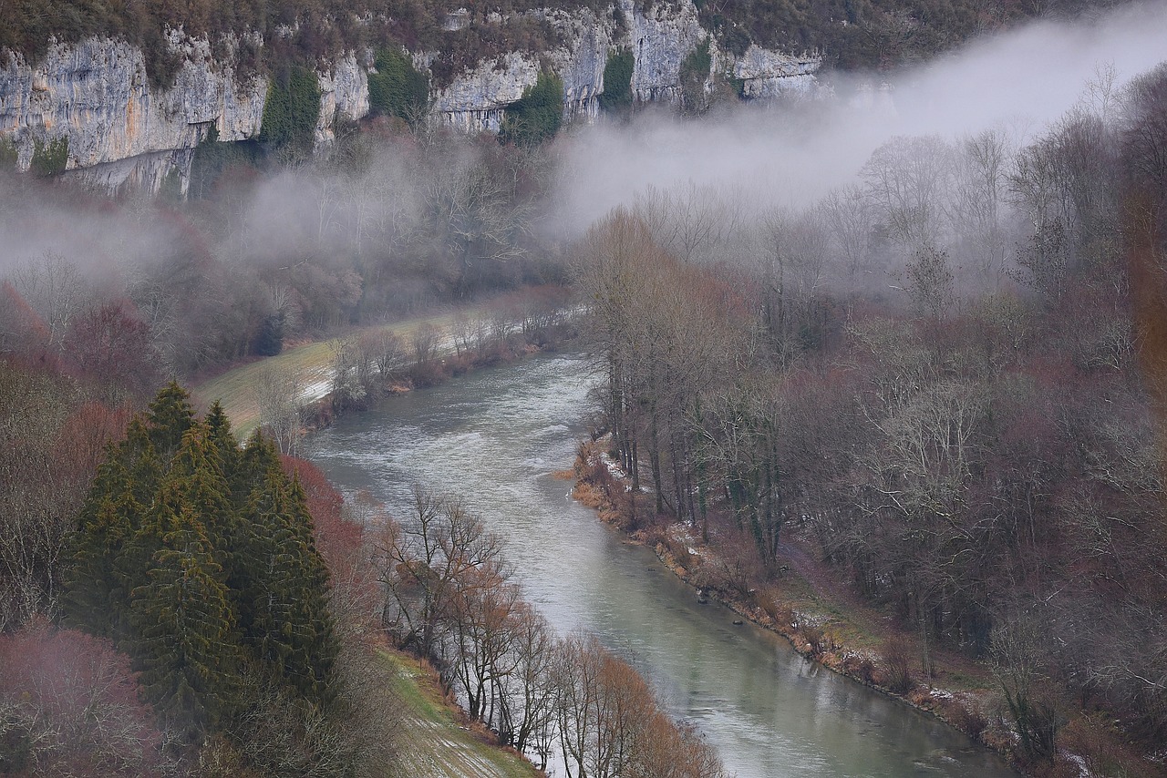 river  winter  landscape free photo