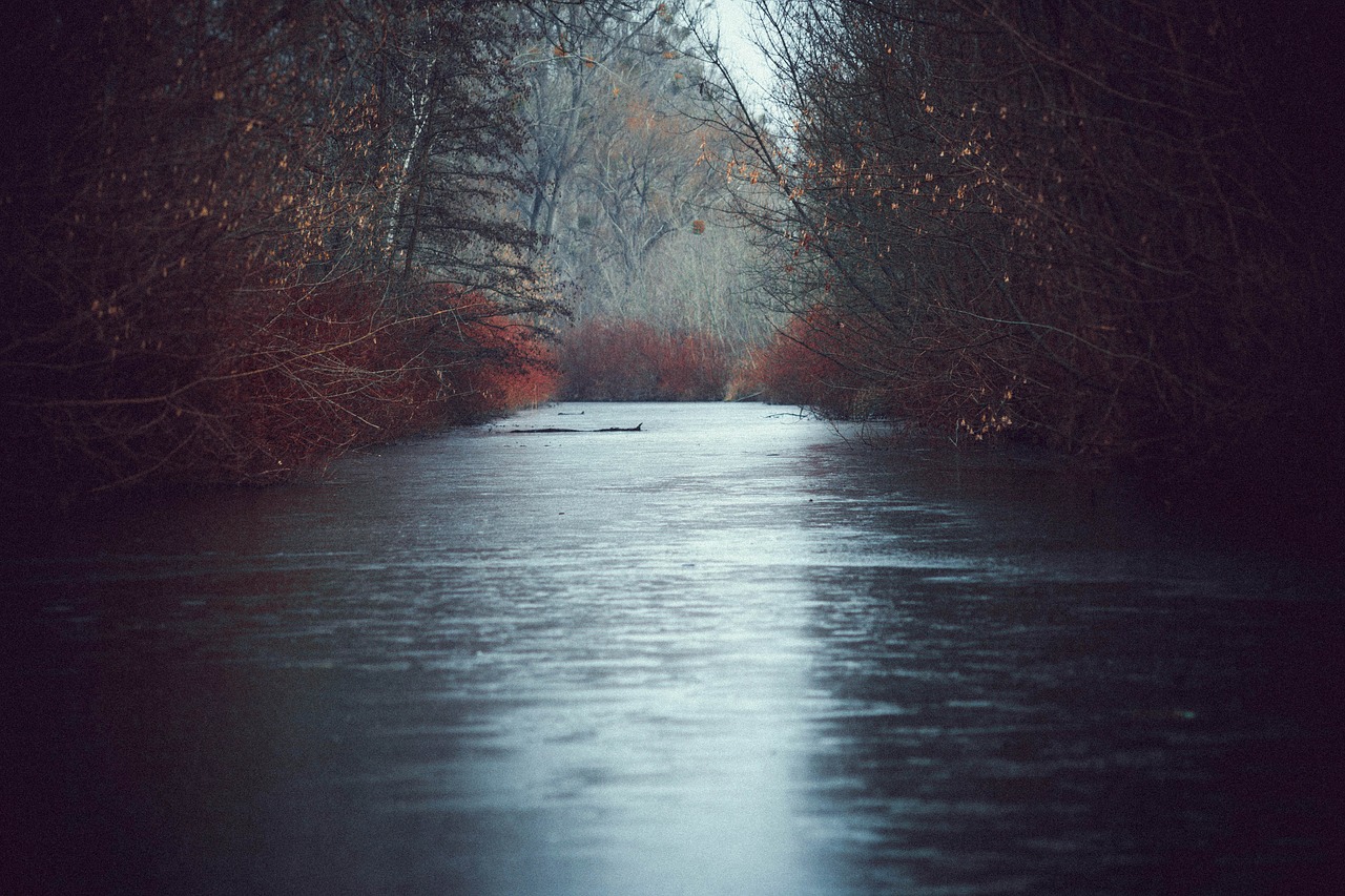 river  ice  channel free photo