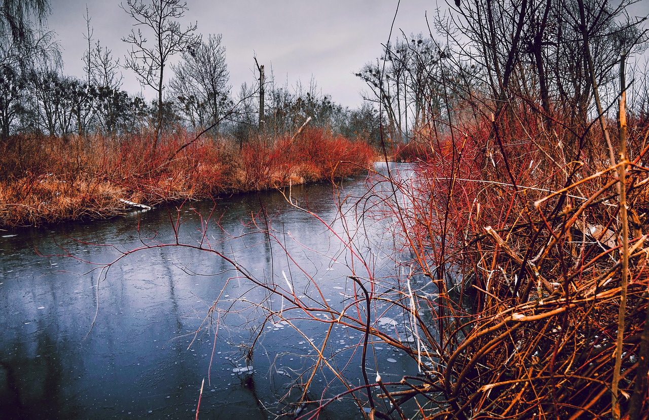 river  ice  landscape free photo