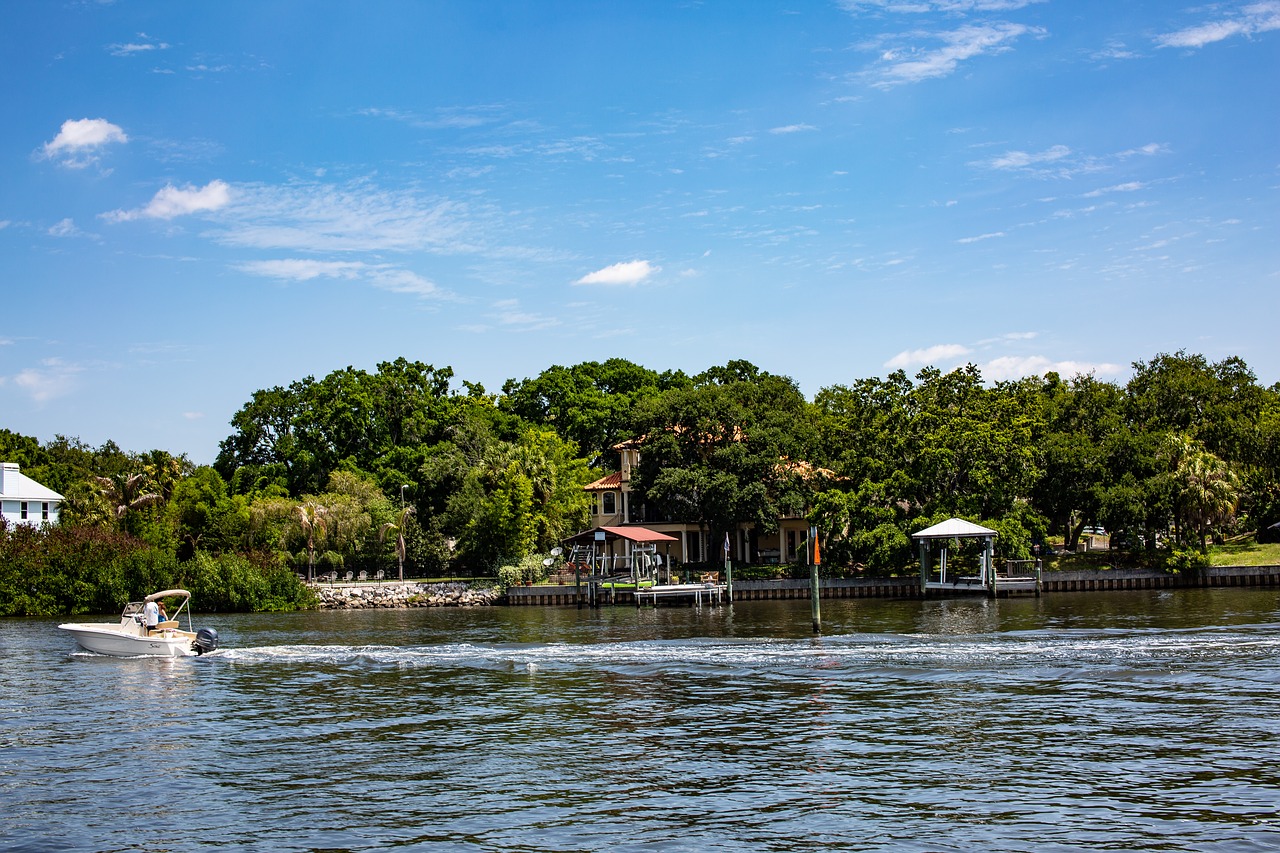 river  boating  fishing free photo