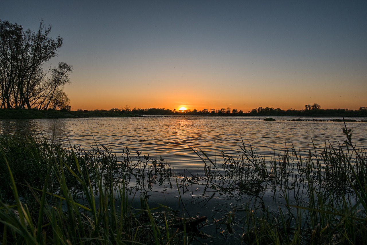 river  lake  sunset free photo