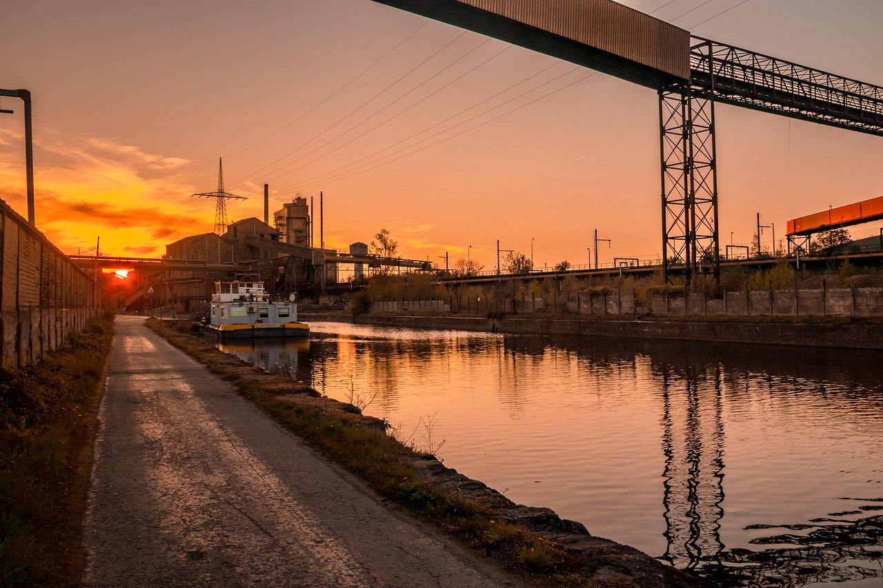 river  sunset  landscapes free photo