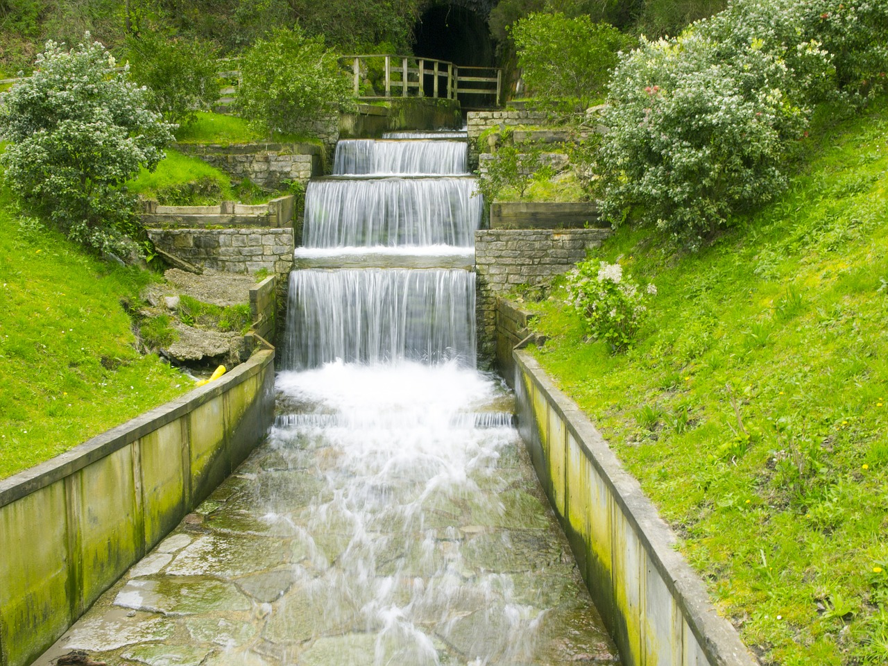 river water waterfall free photo