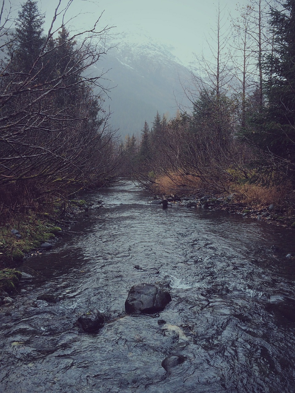 river mountains nature free photo