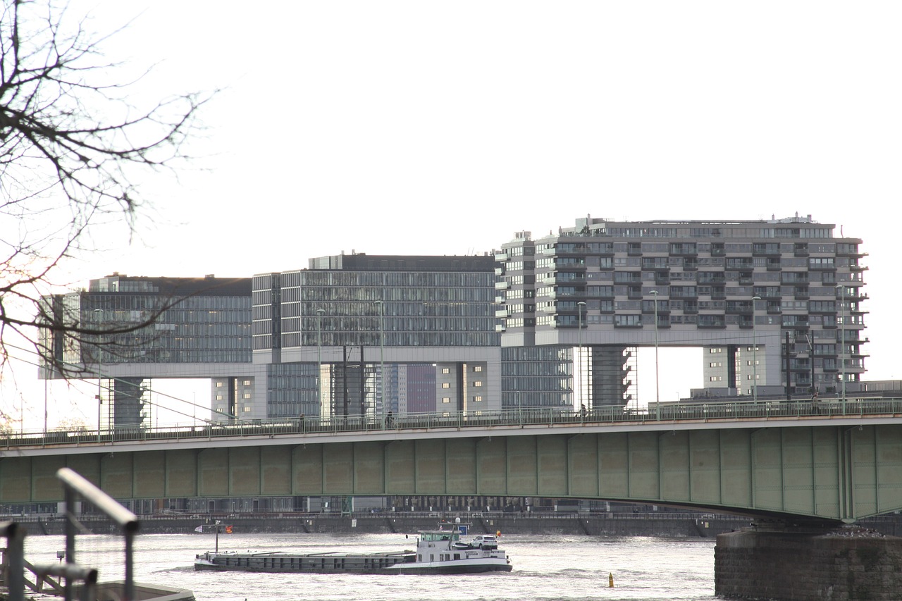 river rhine bridge free photo