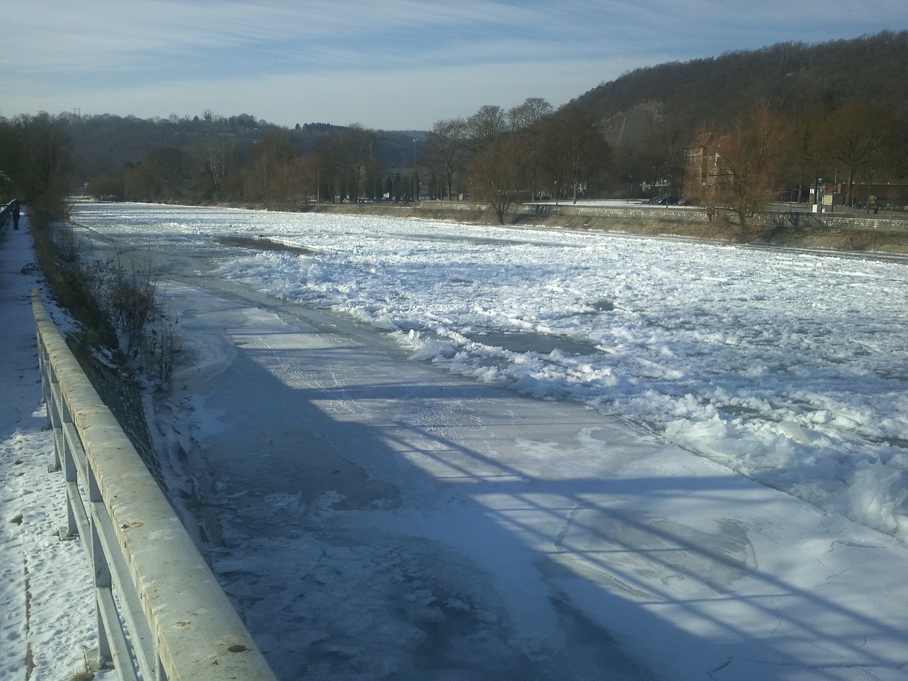 river ice winter free photo