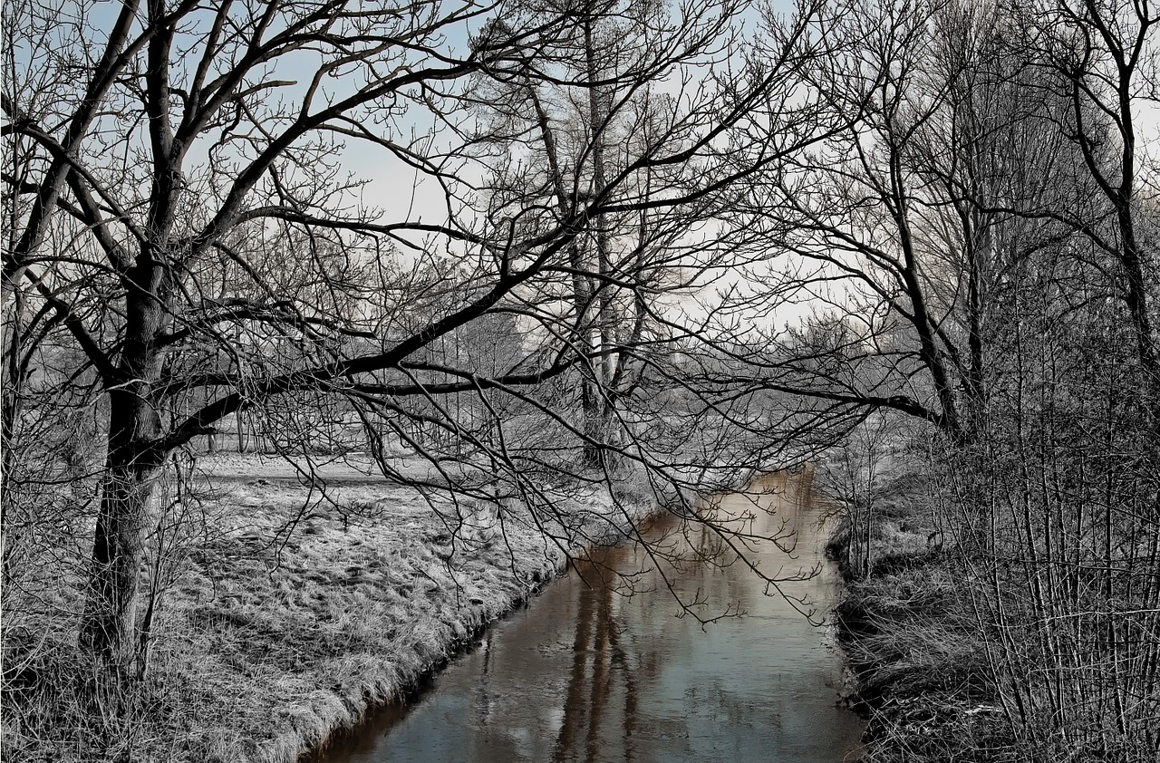 river winter frost free photo