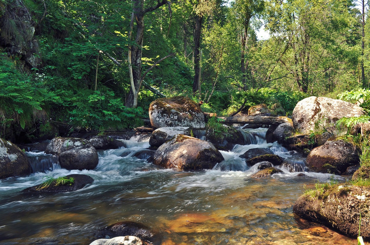 river waterfall over free photo