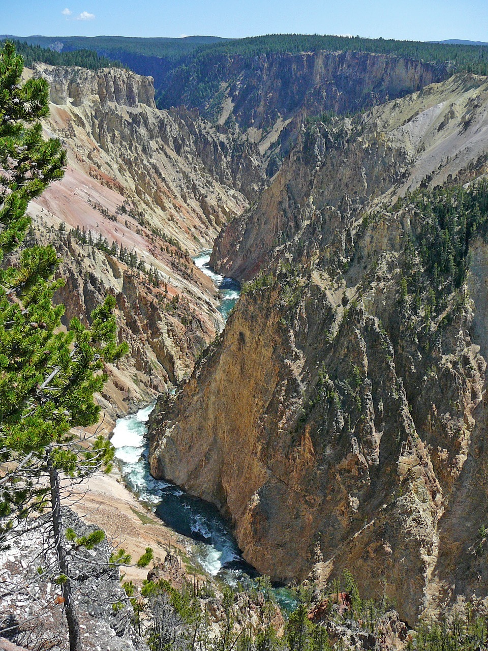 river yellow stone landscape free photo