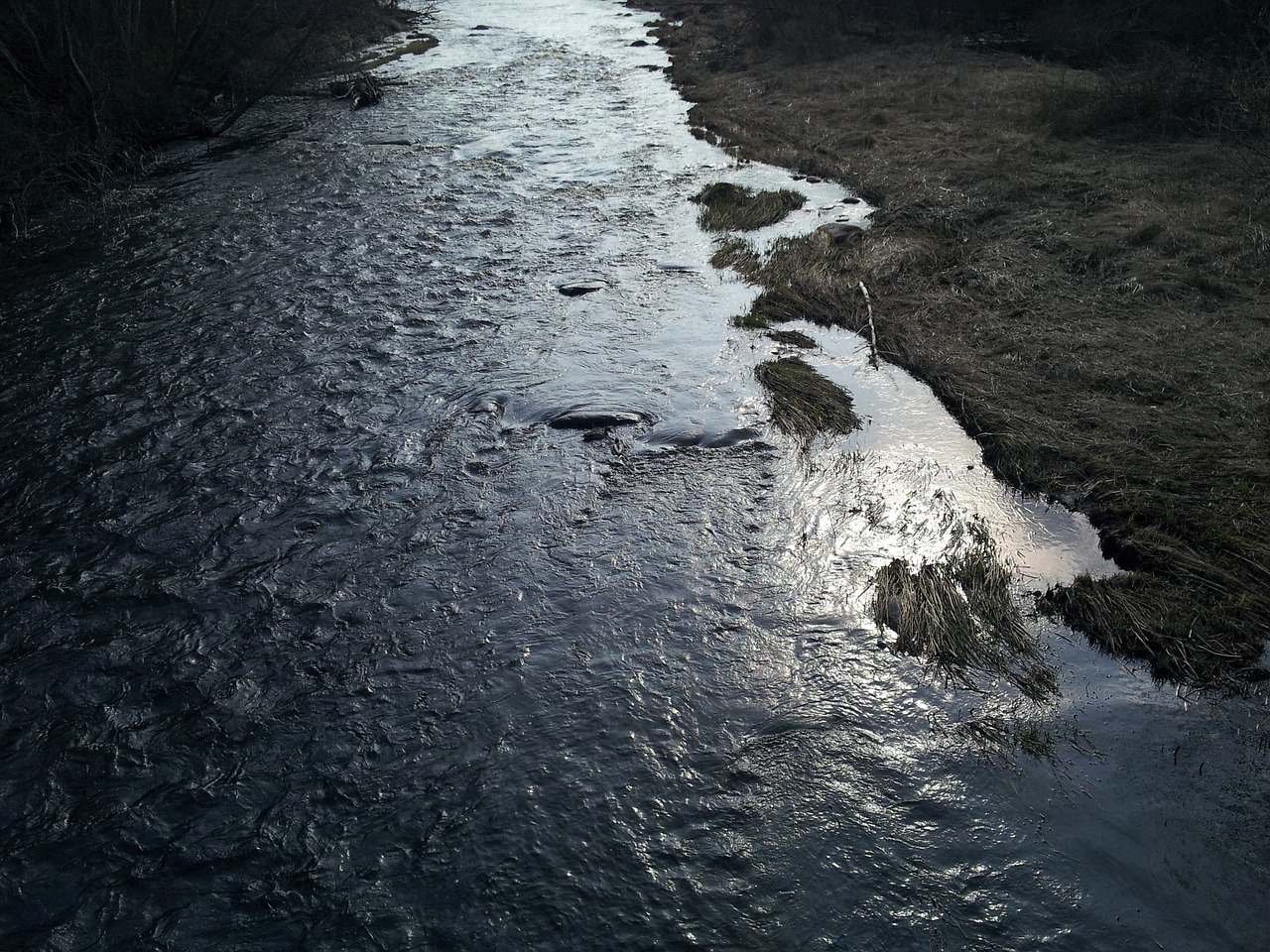 river evening scenery free photo