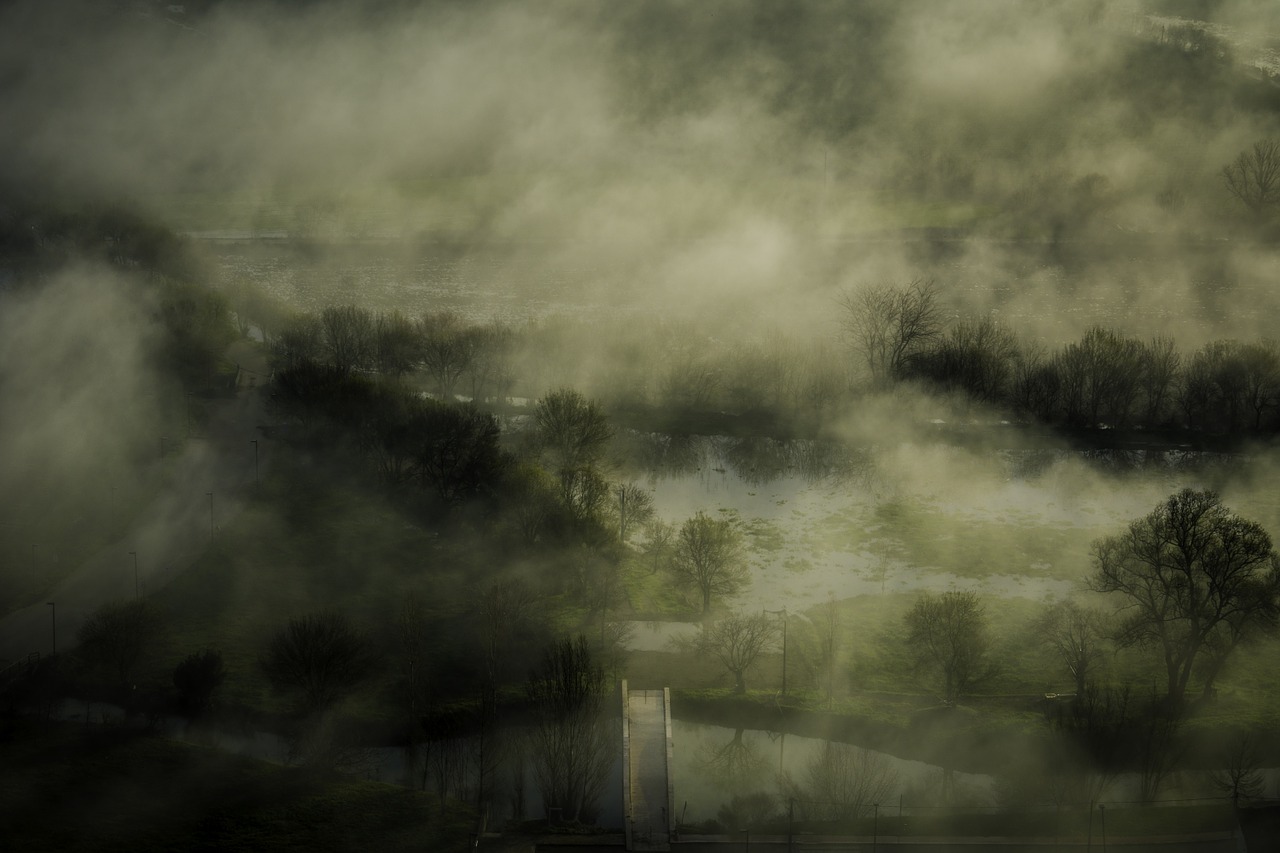 river fog steam free photo