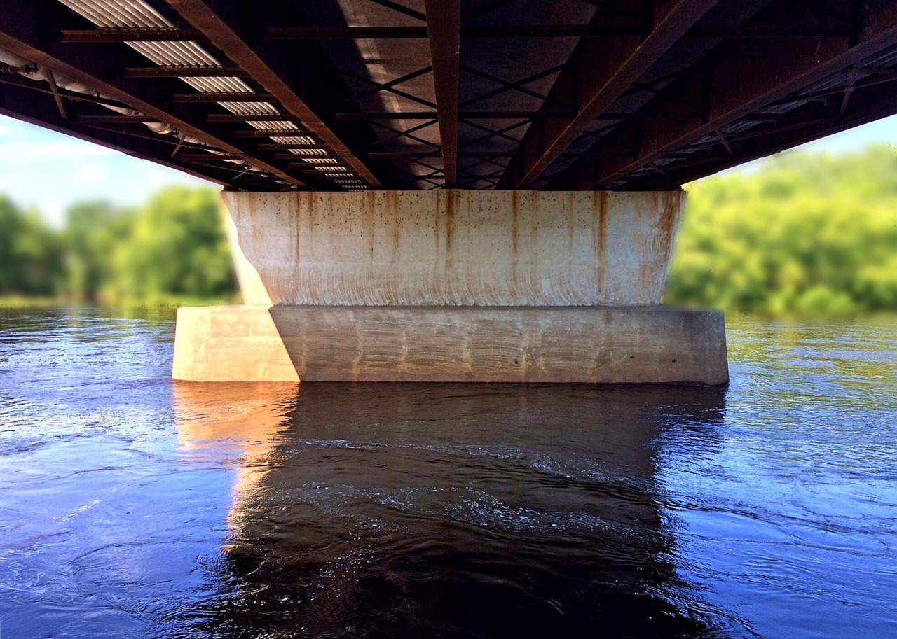 river bridge water free photo