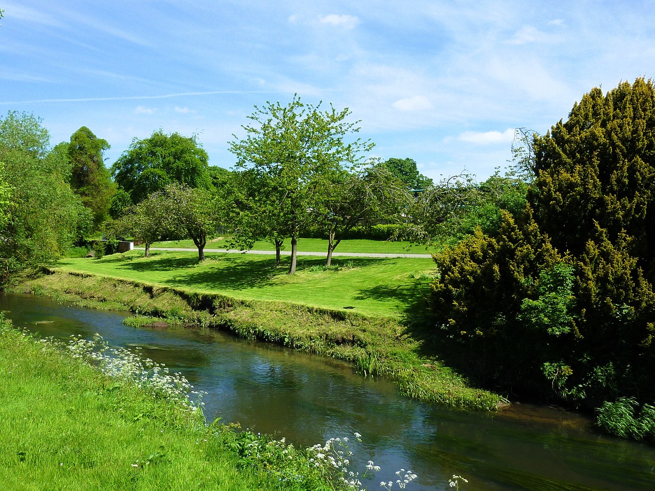 river green path free photo