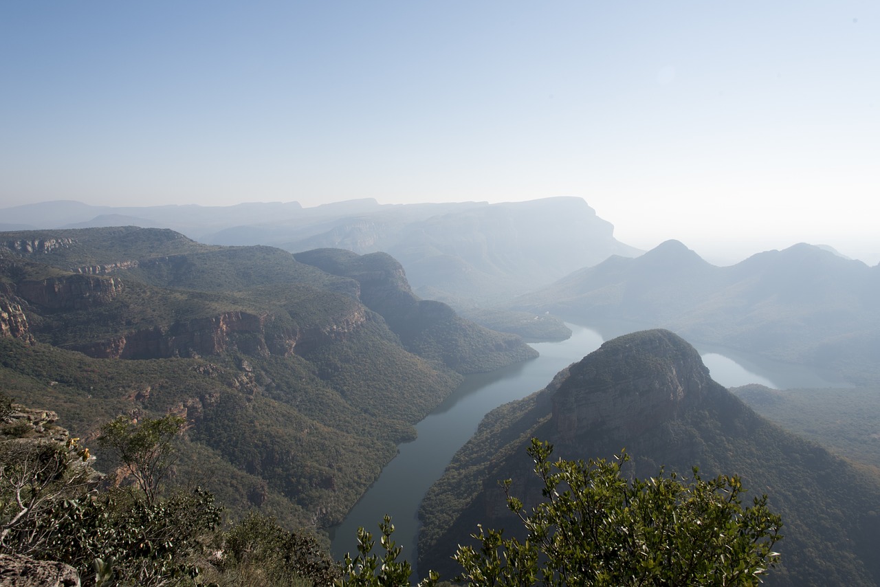 river mountains panorama free photo