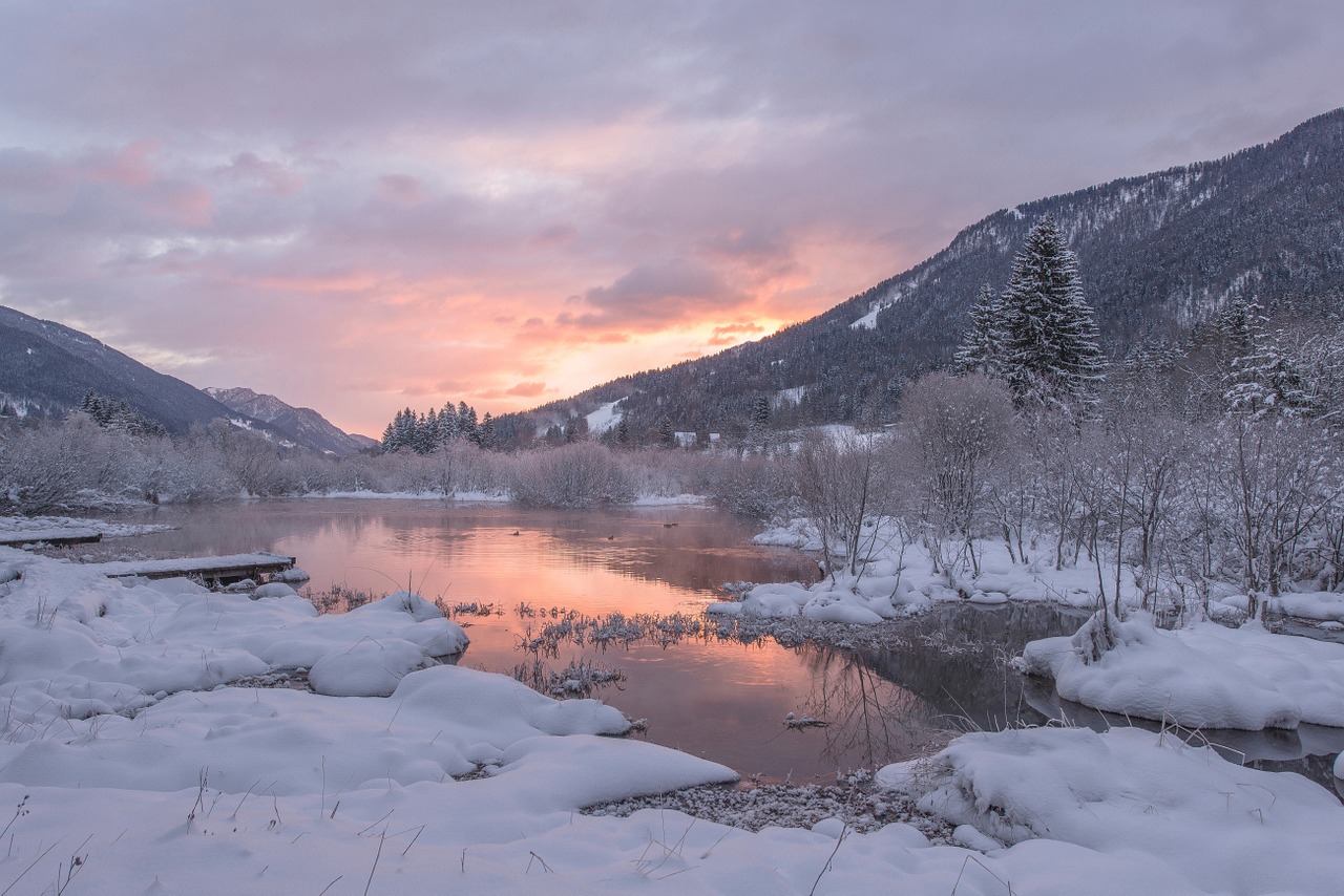 river water snow free photo