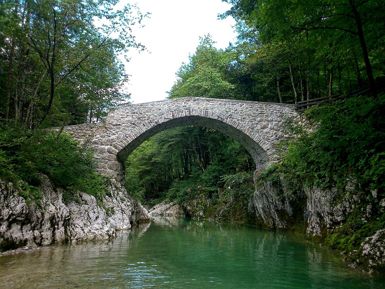 river bridge stone free photo