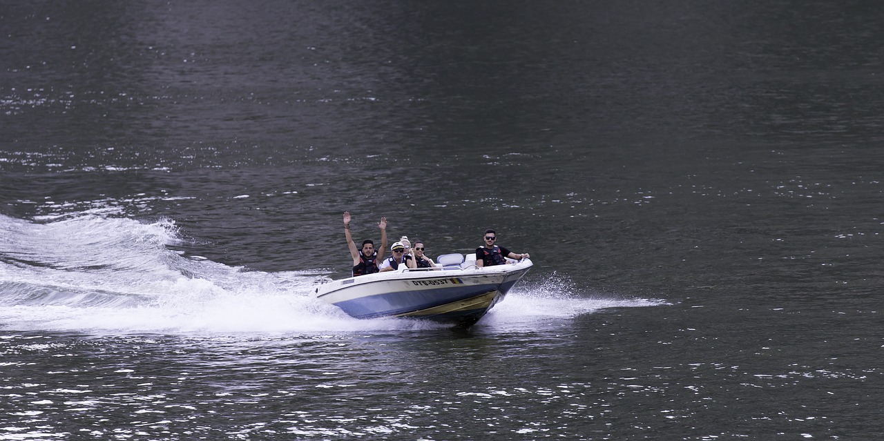 river danube iron gate speedboat free photo