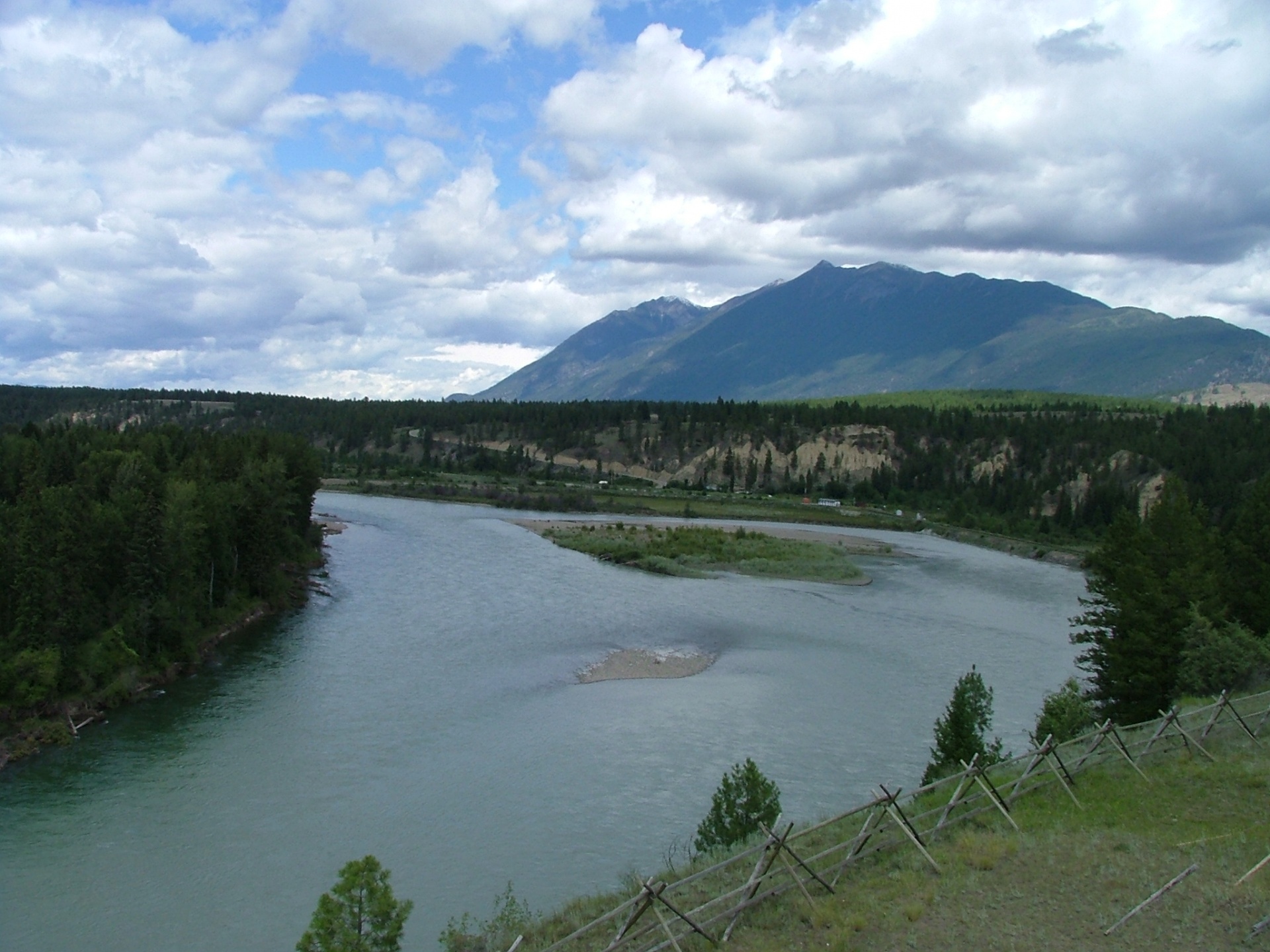 mountains vista river free photo