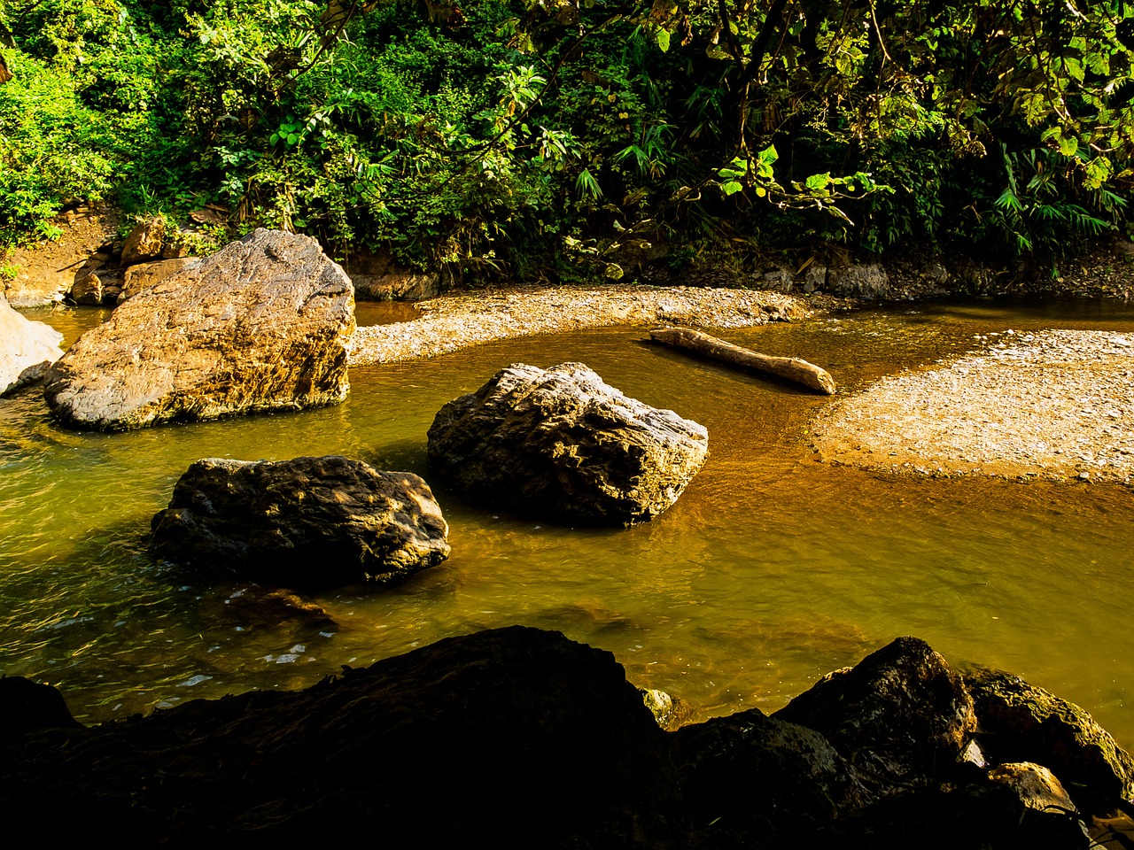 river landscape stones north thailand free photo