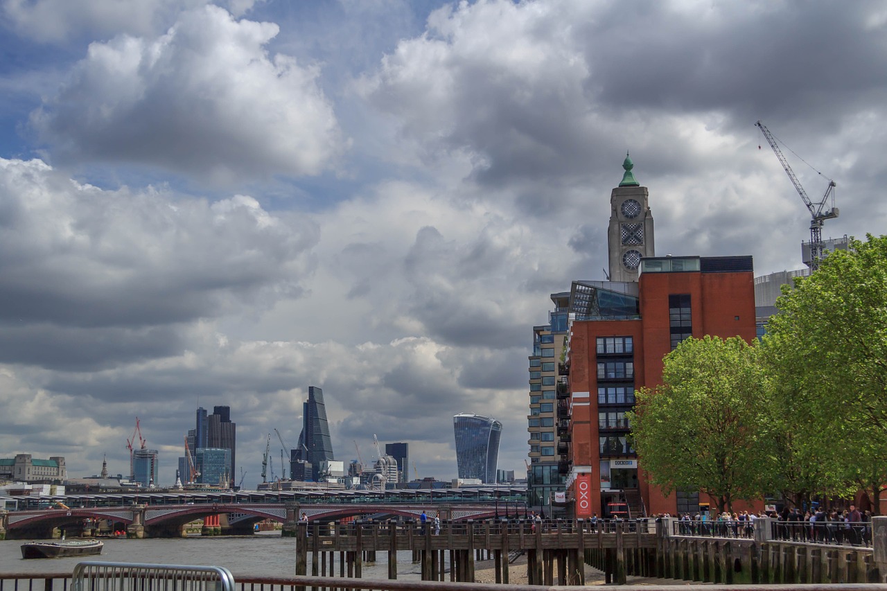 river thames oxo building city free photo