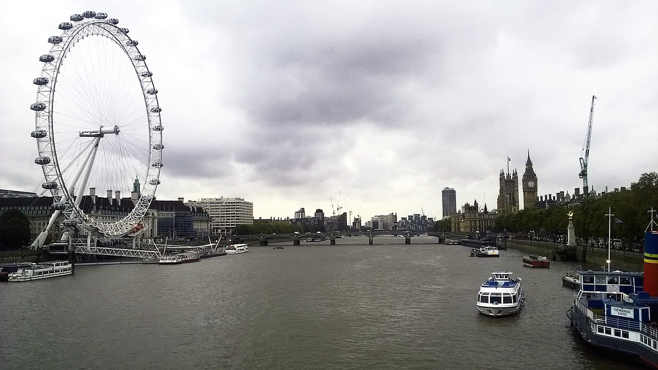 river thames london-eye ferris wheel free photo