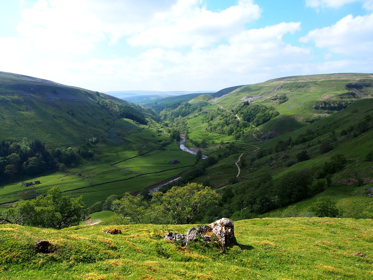 river valley dales yorkshire free photo